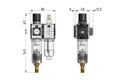 Blok przygotowania powietrza G1/4" 0,5-8bar 5um autom. spust mini Futura – zdjęcie 2