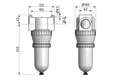 Filtr powietrza 40um G1 1/2" z metal. szklanką Standard (023884) – zdjęcie 2