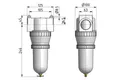 Filtr powietrza 40um G1 1/2" z metal. Szklanką ręczny spust kondensatu Standard (031605) – zdjęcie 2
