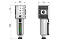 Filtr G1/4" 5um z metal. szklanką Futura – zdjęcie 2