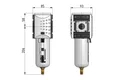 Filtr G3/4" 5um z autom. spustem kondensatu Futura (034766) – zdjęcie 2