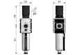 Filtroreduktor G3/8" 5um metal. szklanka 0,5-10bar Futura (035934) – zdjęcie 2