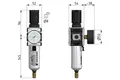 Filtroreduktor G3/8" 5um 0,5-16bar z autom. spustem kondensatu Futura (042606) – zdjęcie 2