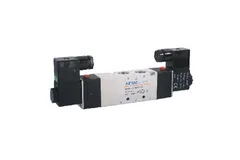 Elektrozawór 5/3 w pozycji środ. zamknięty G1/4" ze zwiększ. przepływem 24VDC
