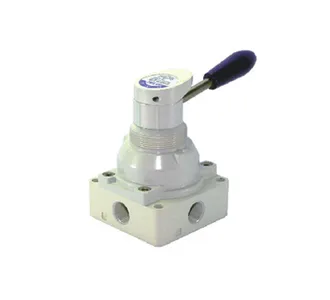 Zawór ster. ręcznie 4/3 w pozycji środ. zamknięty G1/4" + blokada