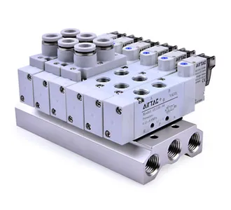 Elektrozawór z mikrozłączem 5/2 bistabilny G1/8" 24VDC przewód-2m