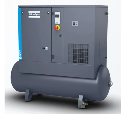 Sprężarka śrubowa Atlas Copco G5 ze zbiornikiem 200l 5,5kW 8/10bar